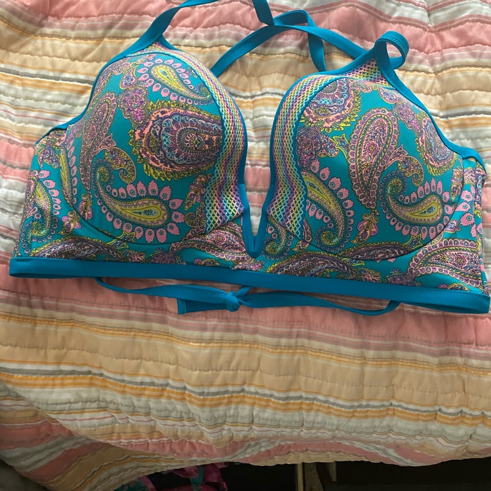Three different swimsuit tops